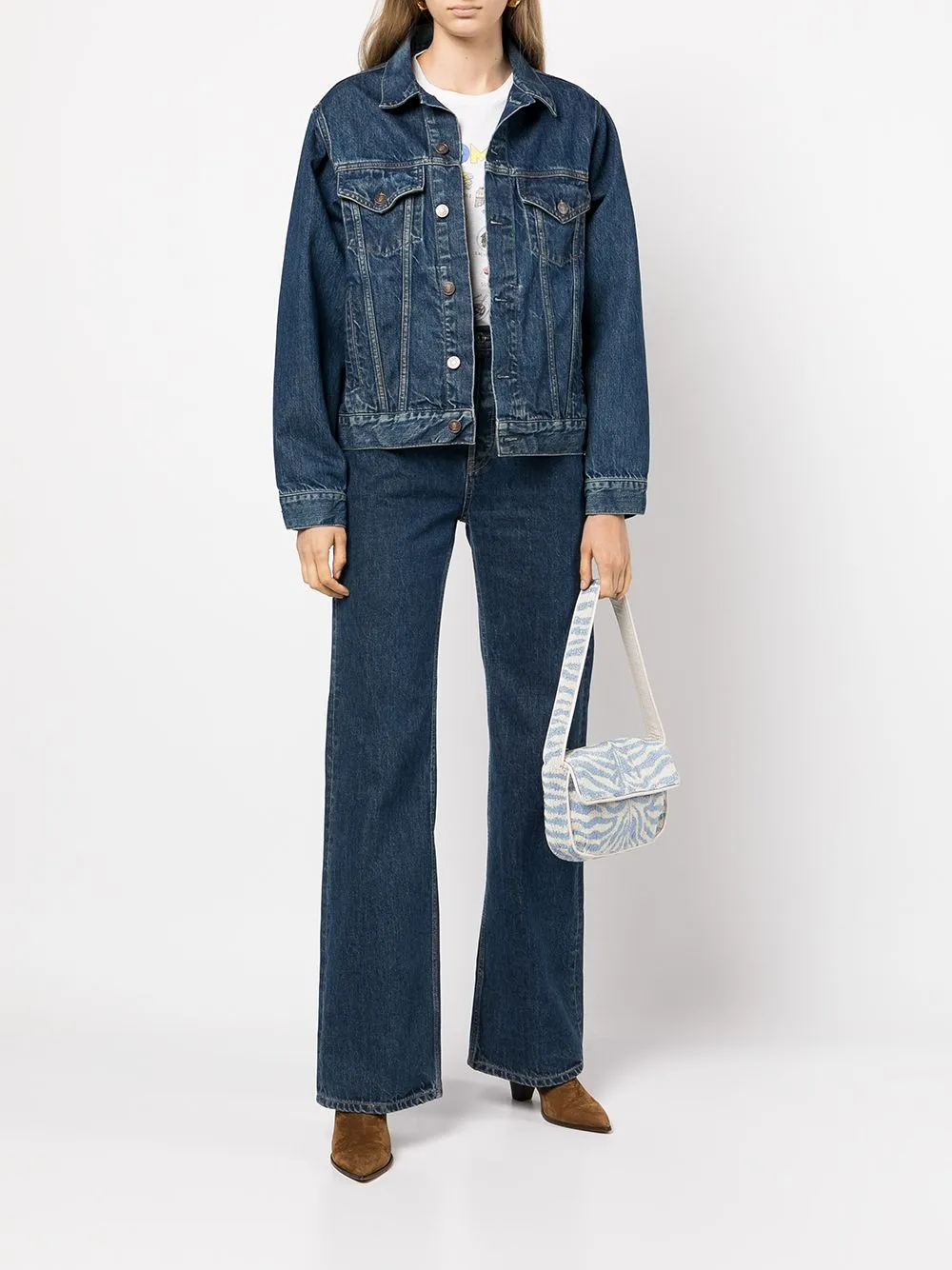 70's Dark Blue High Rise Jeans