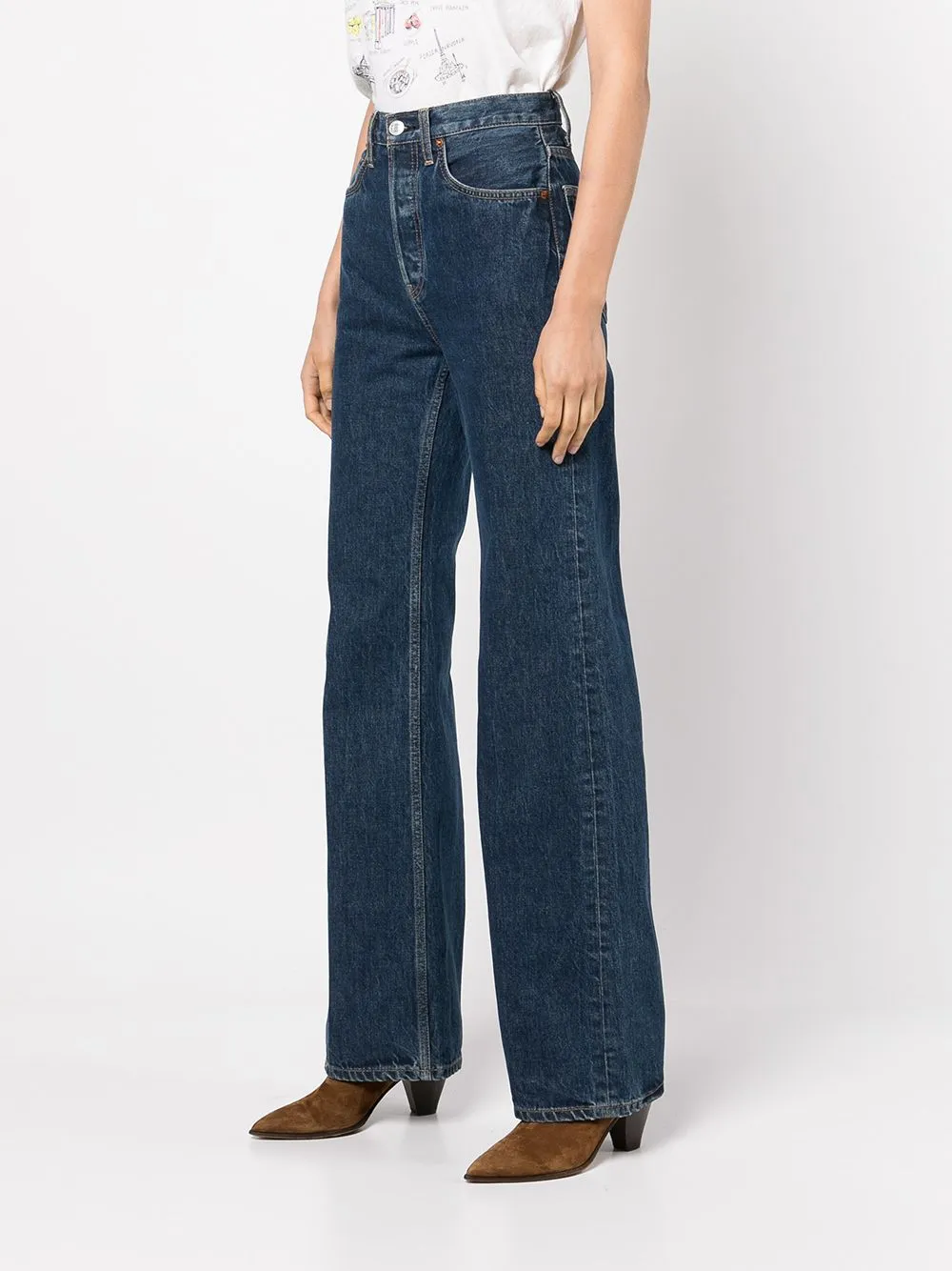 70's Dark Blue High Rise Jeans