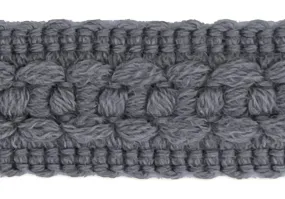 7/8" Dove Grey Wool Gimp Trim (Made in Japan)