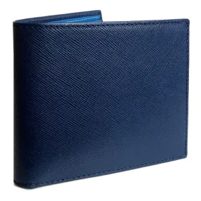 8 CC Saffiano Bi-Color Billfold Blue-Sky