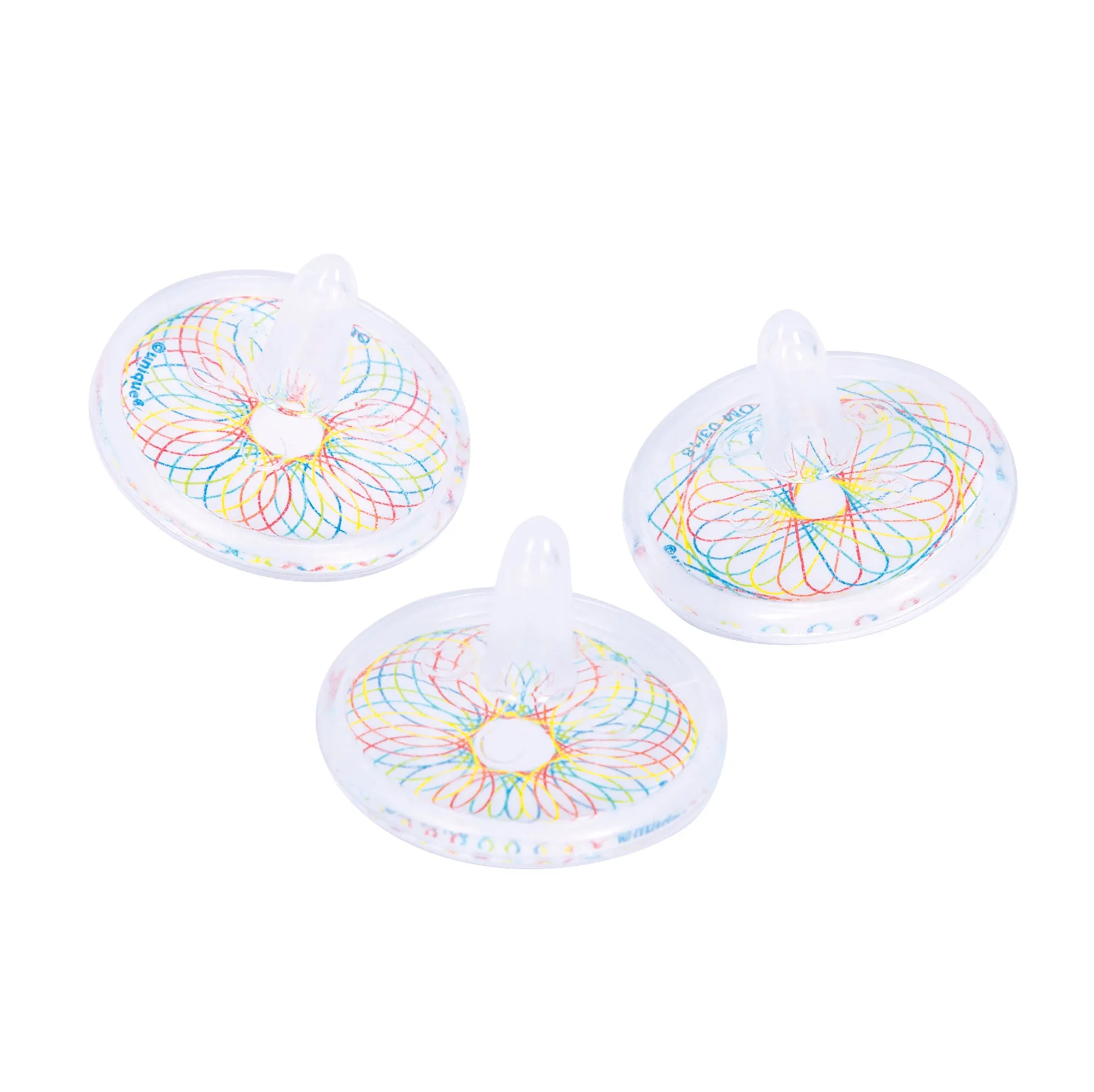 8 Glow in the Dark Spinning Tops Plastic 1.5x1.25in