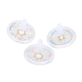 8 Glow in the Dark Spinning Tops Plastic 1.5x1.25in