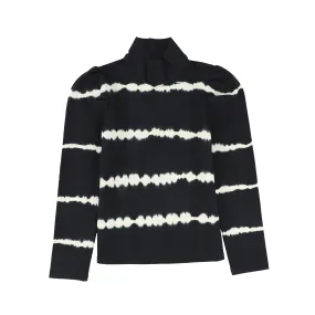 8042.Tie Dye Turtleneck Sweat-Black Tie Dye