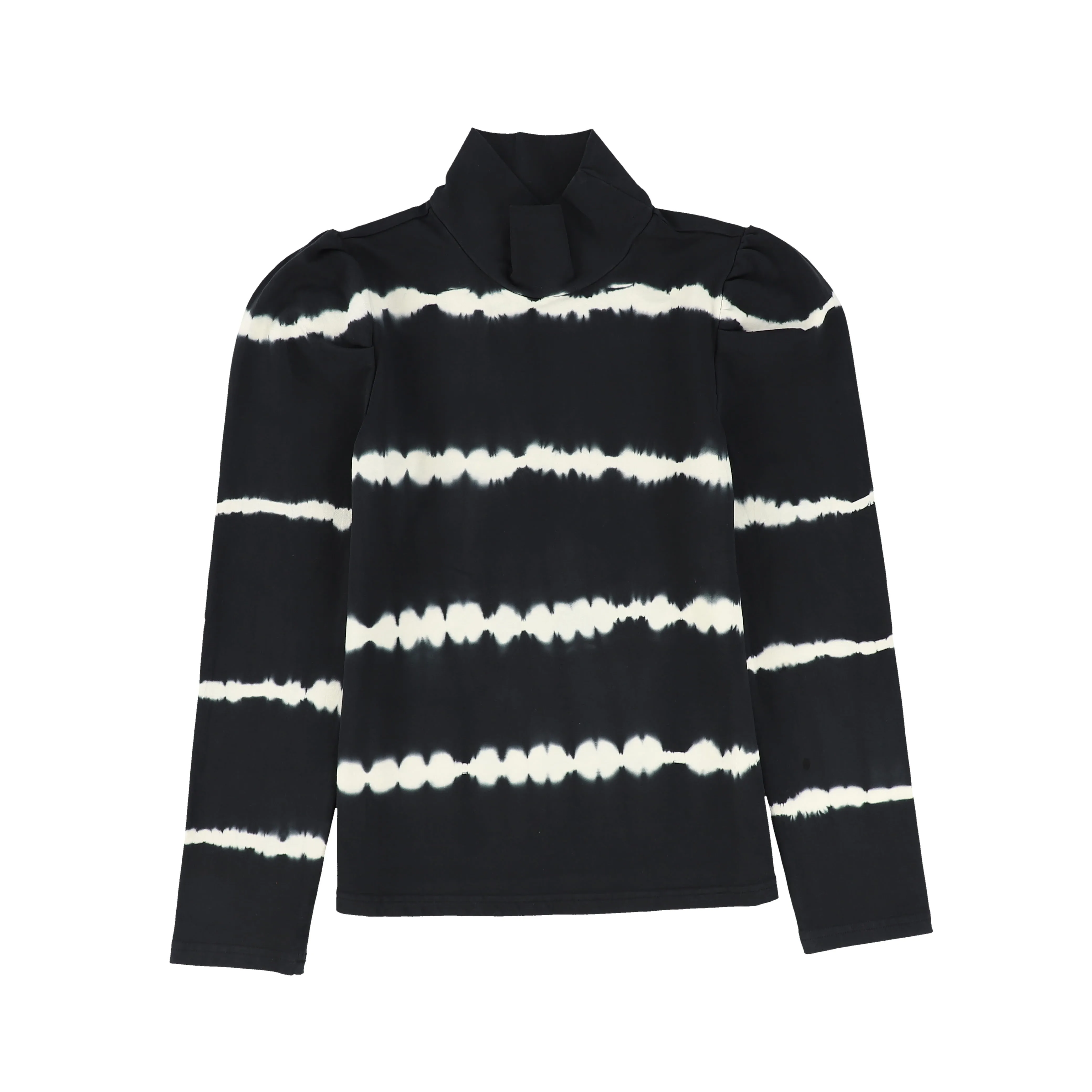 8042.Tie Dye Turtleneck Sweat-Black Tie Dye