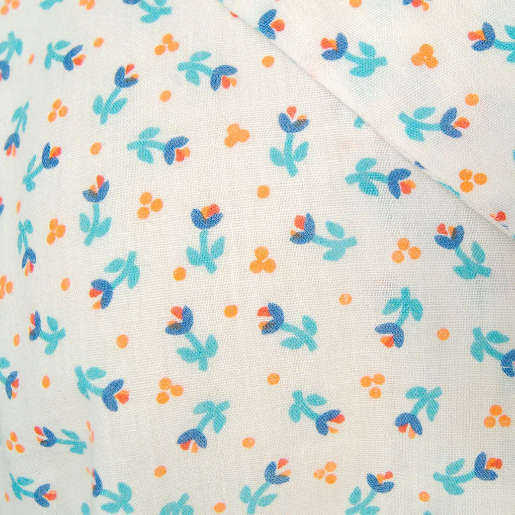 80s does 1940s Floral Blouse