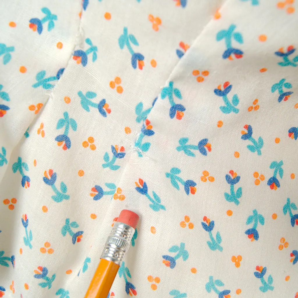 80s does 1940s Floral Blouse