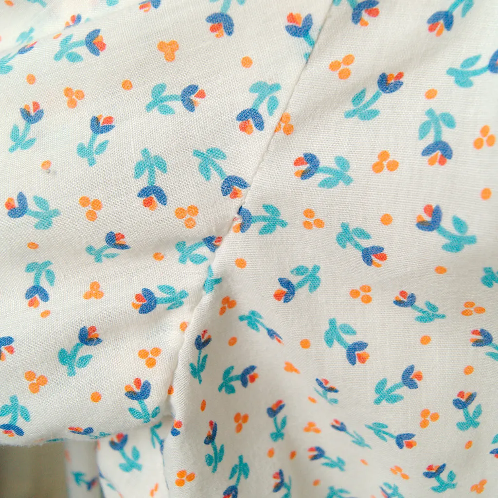 80s does 1940s Floral Blouse