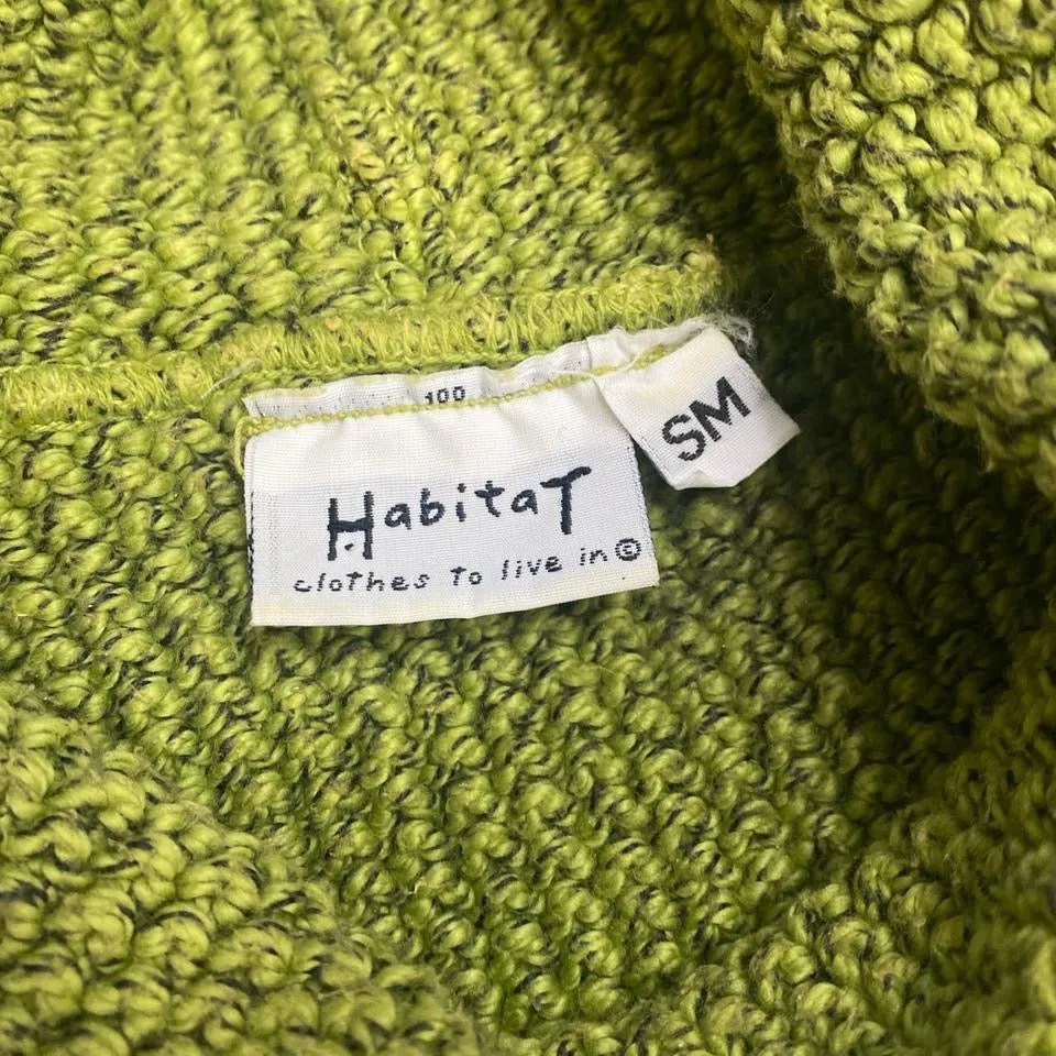 90s Leafy Green Chunky Boho Sweater (S-L)