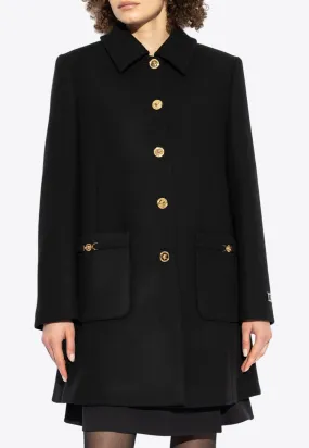 A-Line Felted-Wool Coat