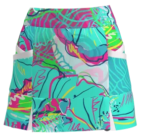 AB Sport Women's Preppy Floral Print Kick Pleat Golf Skirt  BSKG04-PRFSP