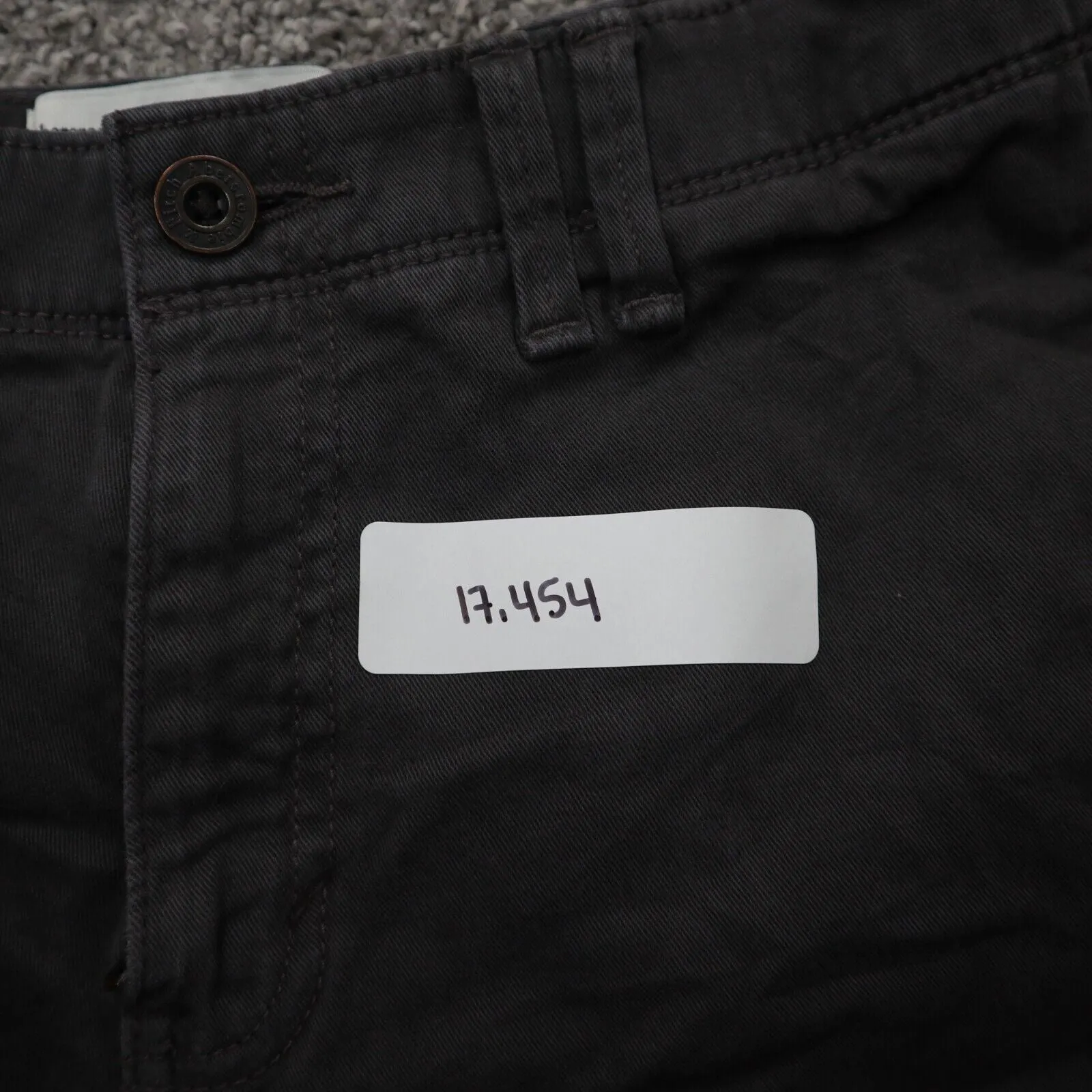 Abercrombie & Fitch Womens Chino Shorts High Rise Slash Pocket Black Size 00