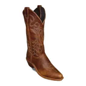 Abilene Ladies Genuine Leather Tan Bison Western Boots 9272