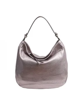 Abro Hobo Leather Bag Shiny Shimmering Rose 028390-18 191 0040