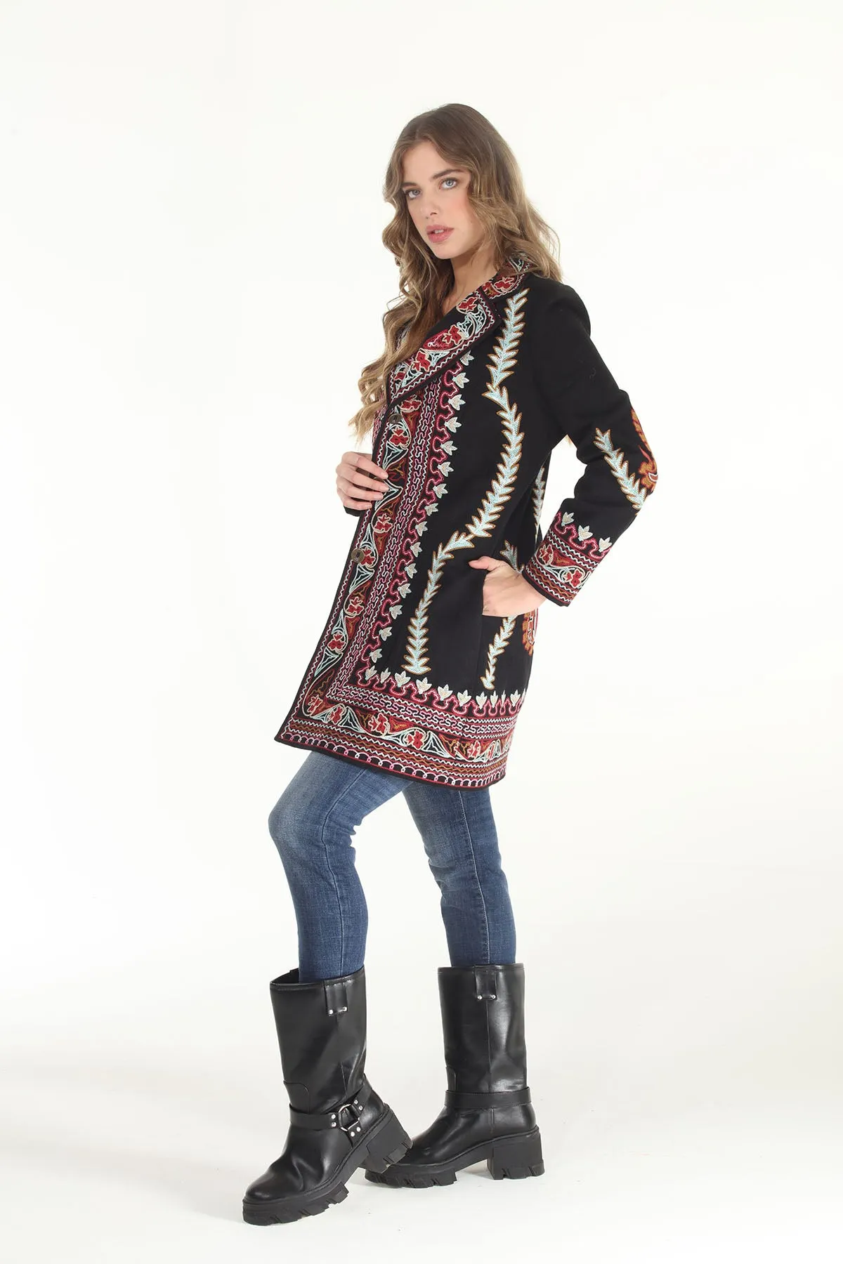 Abstract  Embroidered Coat
