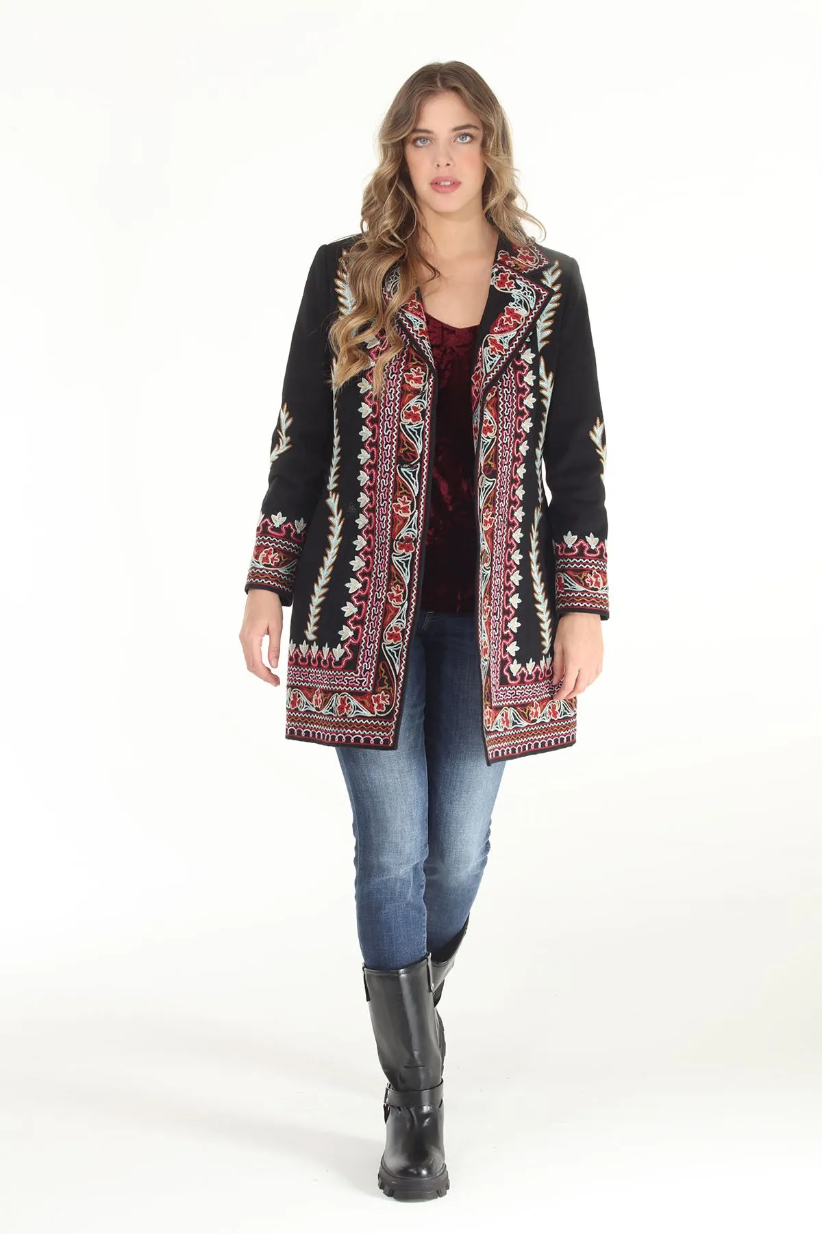 Abstract  Embroidered Coat