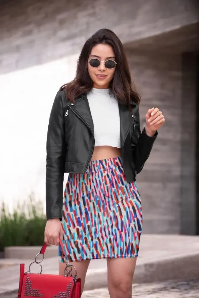 Abstract Pattren (17)Pencil Skirt
