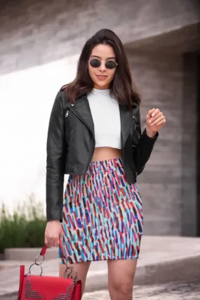 Abstract Pattren (17)Pencil Skirt