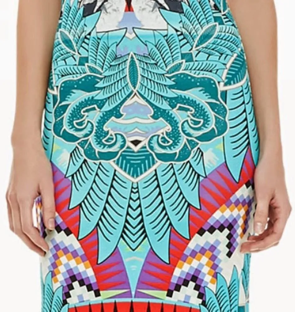 Abstract Print Maxi Dress