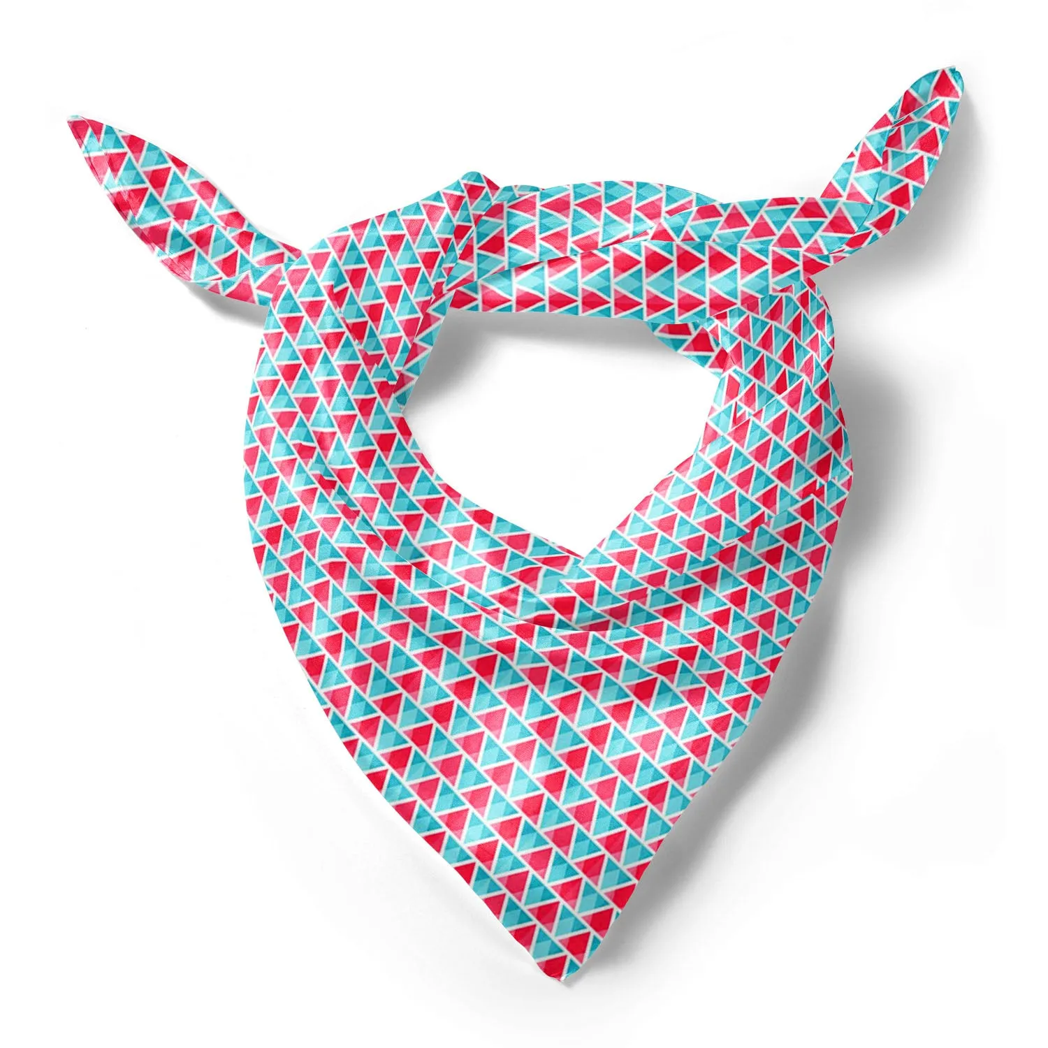 Abstract Triangles Printed Stole Dupatta Headwear | Girls & Women | Soft Poly Fabric
