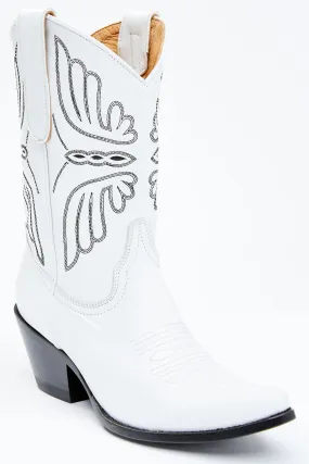 Aces White Western Boots - Round Toe