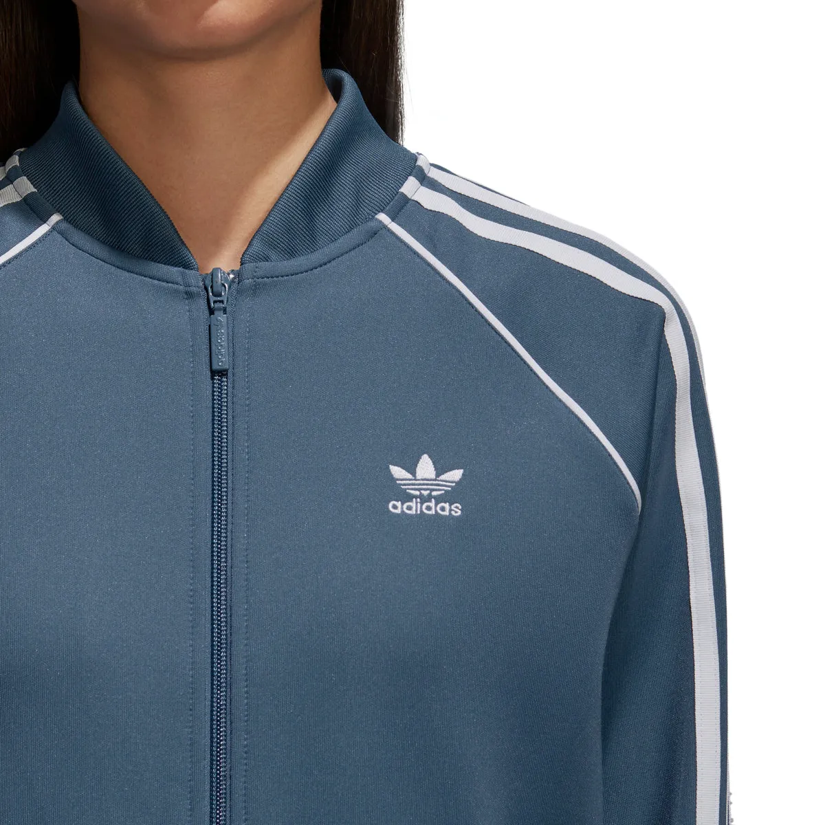 Adidas Originals Superstar Women's Track Top Dark Steeel/White