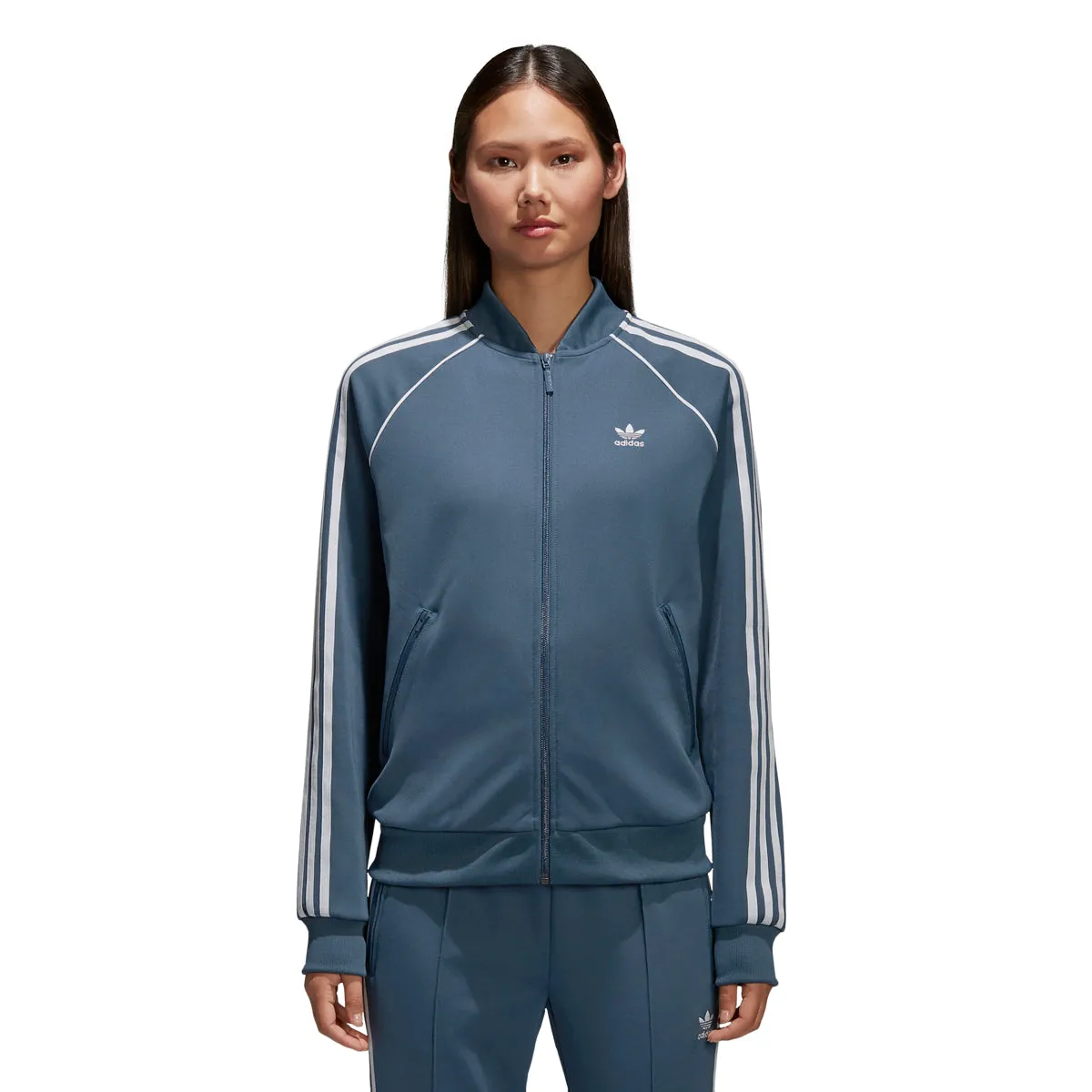 Adidas Originals Superstar Women's Track Top Dark Steeel/White