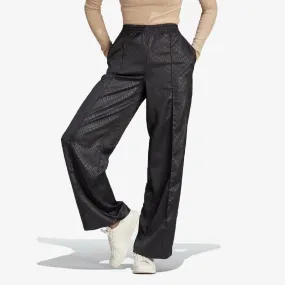 Adidas Originals | WMN'S TREFOIL MONOGRAM SATIN TRACK PANTS  { BLACK