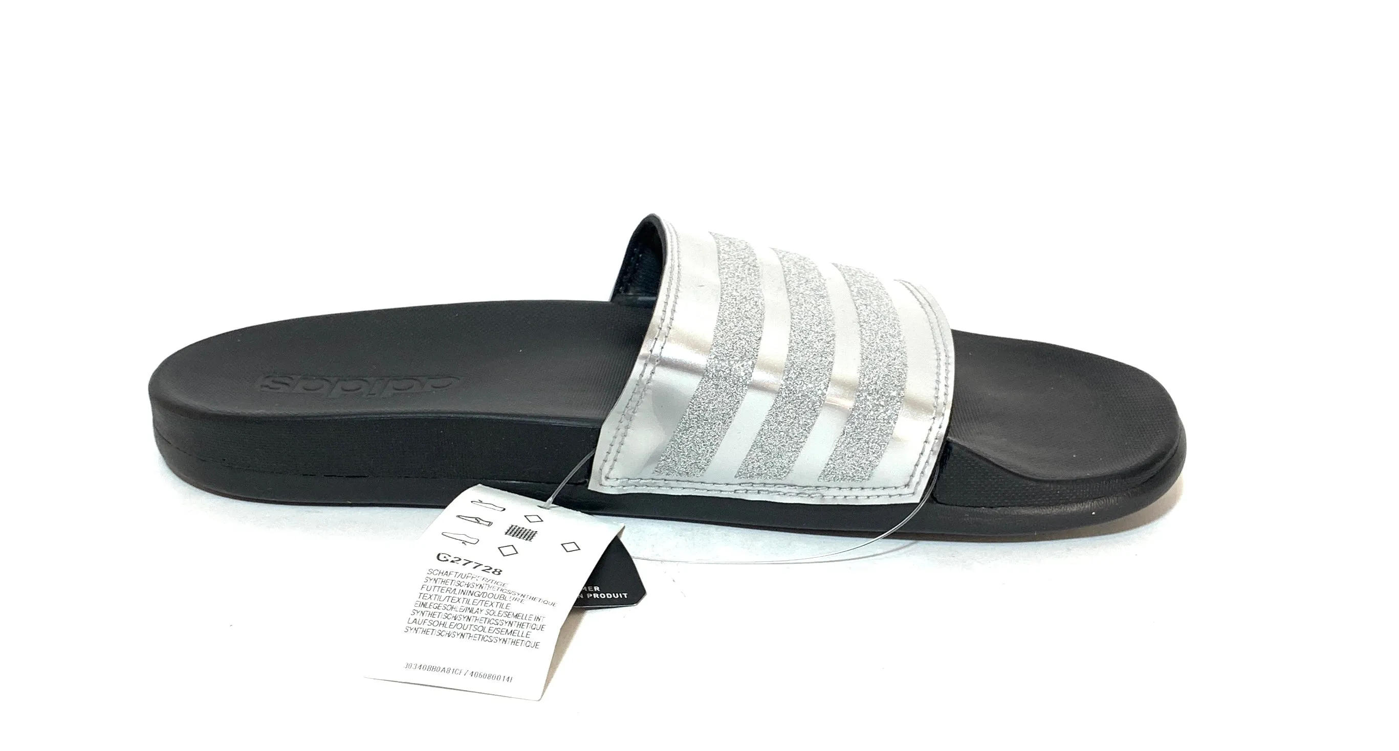 Adidas Silver 'Adilette' Comfort Slides | Brand New |