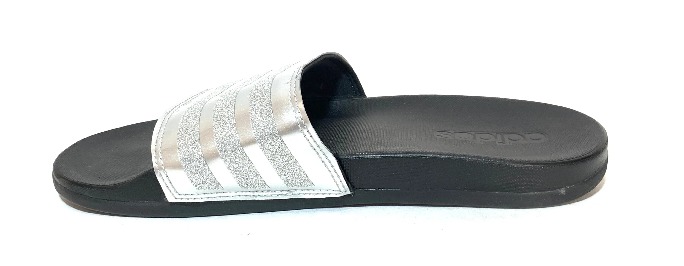Adidas Silver 'Adilette' Comfort Slides | Brand New |