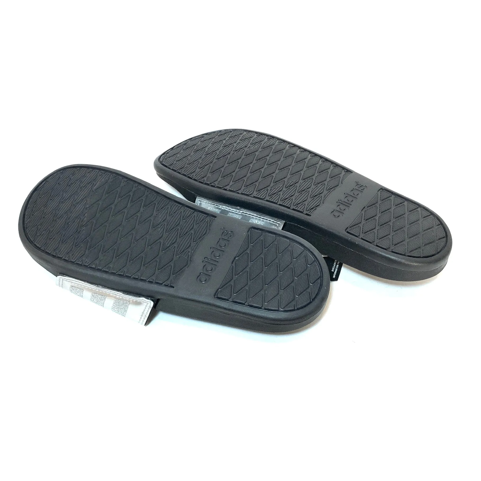 Adidas Silver 'Adilette' Comfort Slides | Brand New |