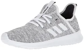 adidas Women's Cloudfoam Pure Running Shoe, white/white/black, 8 Medium US