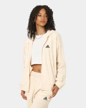Adidas Women's Velour Jacket Wonder White
