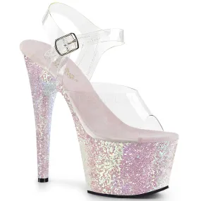 Adore-708LG Opal Multi Glitter, 7" Heel
