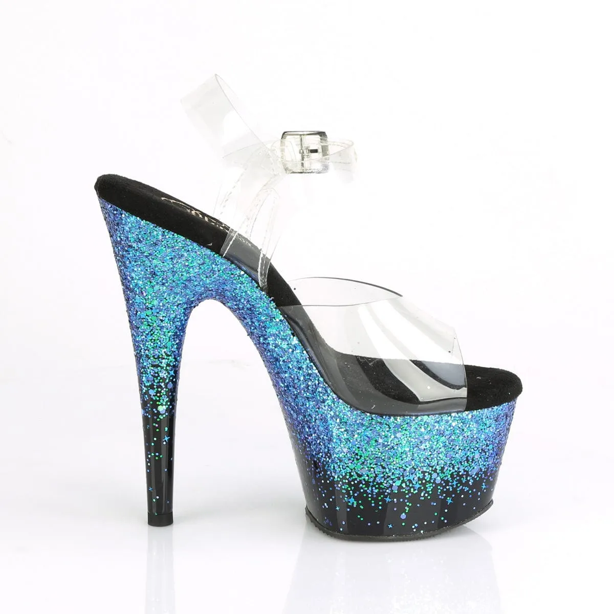 ADORE-708SS Clear/Black-Blue Multi Glitter