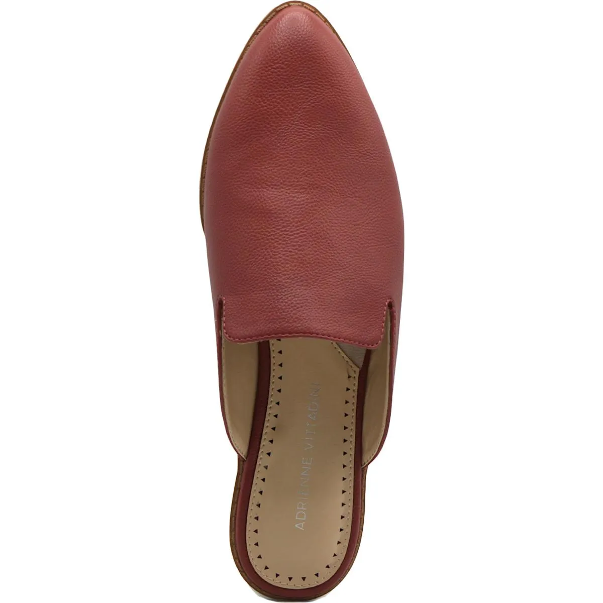 Adrienne Vittadini Womens Lou Faux Leather Slip On Smoking Loafers