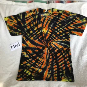 Adult Medium Discharged & Tie-Dyed Spiderweb Tee