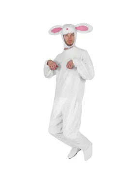 Adult White Plush Rabbit Costume
