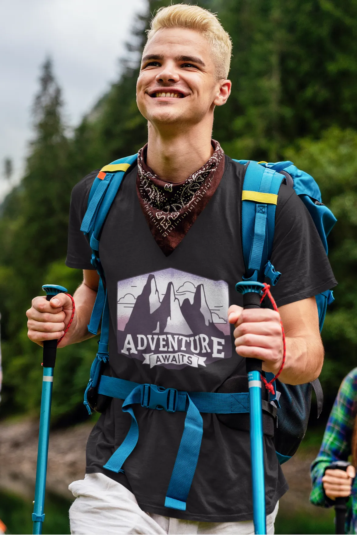 Adventure Awaits Printed T-shirt for men