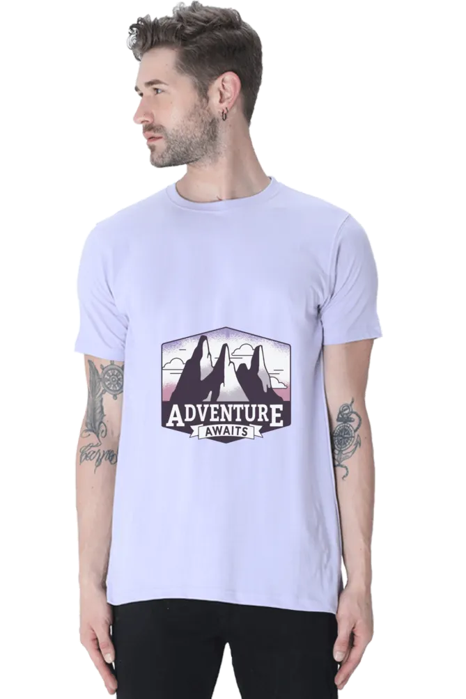 Adventure Awaits Printed T-shirt for men