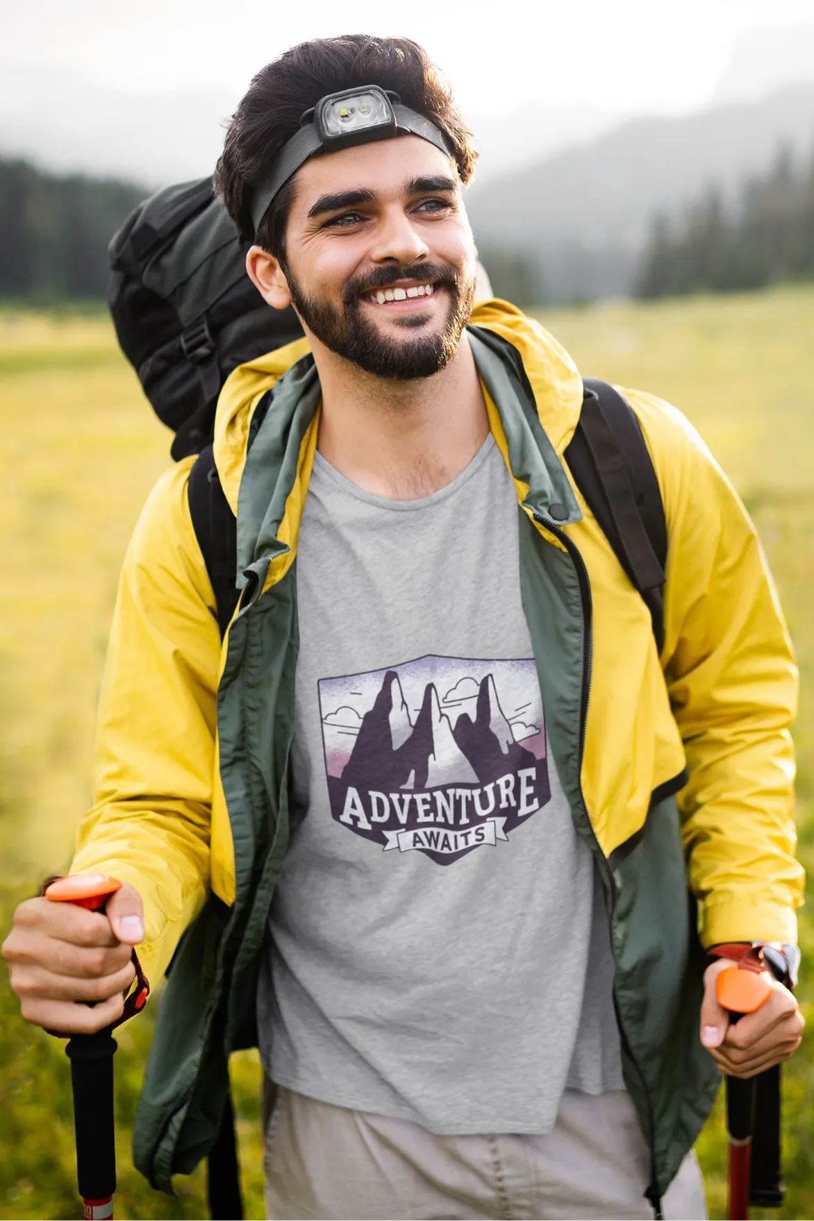 Adventure Awaits Printed T-shirt for men