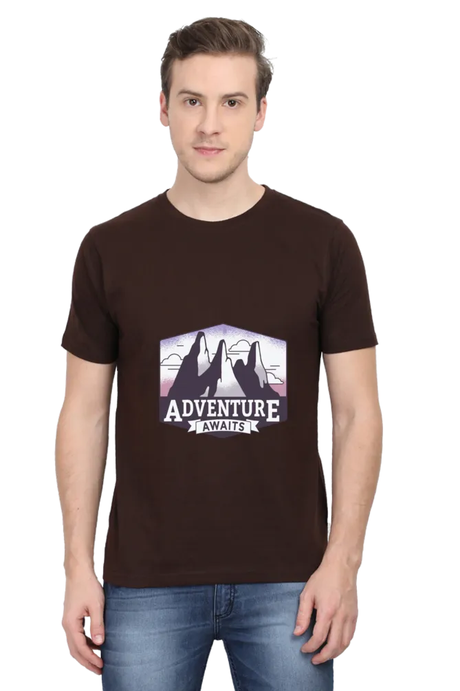 Adventure Awaits Printed T-shirt for men