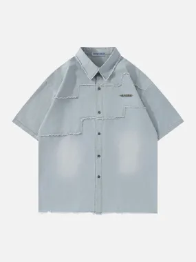 Aelfric Eden Fringe Denim Short Sleeve Shirt