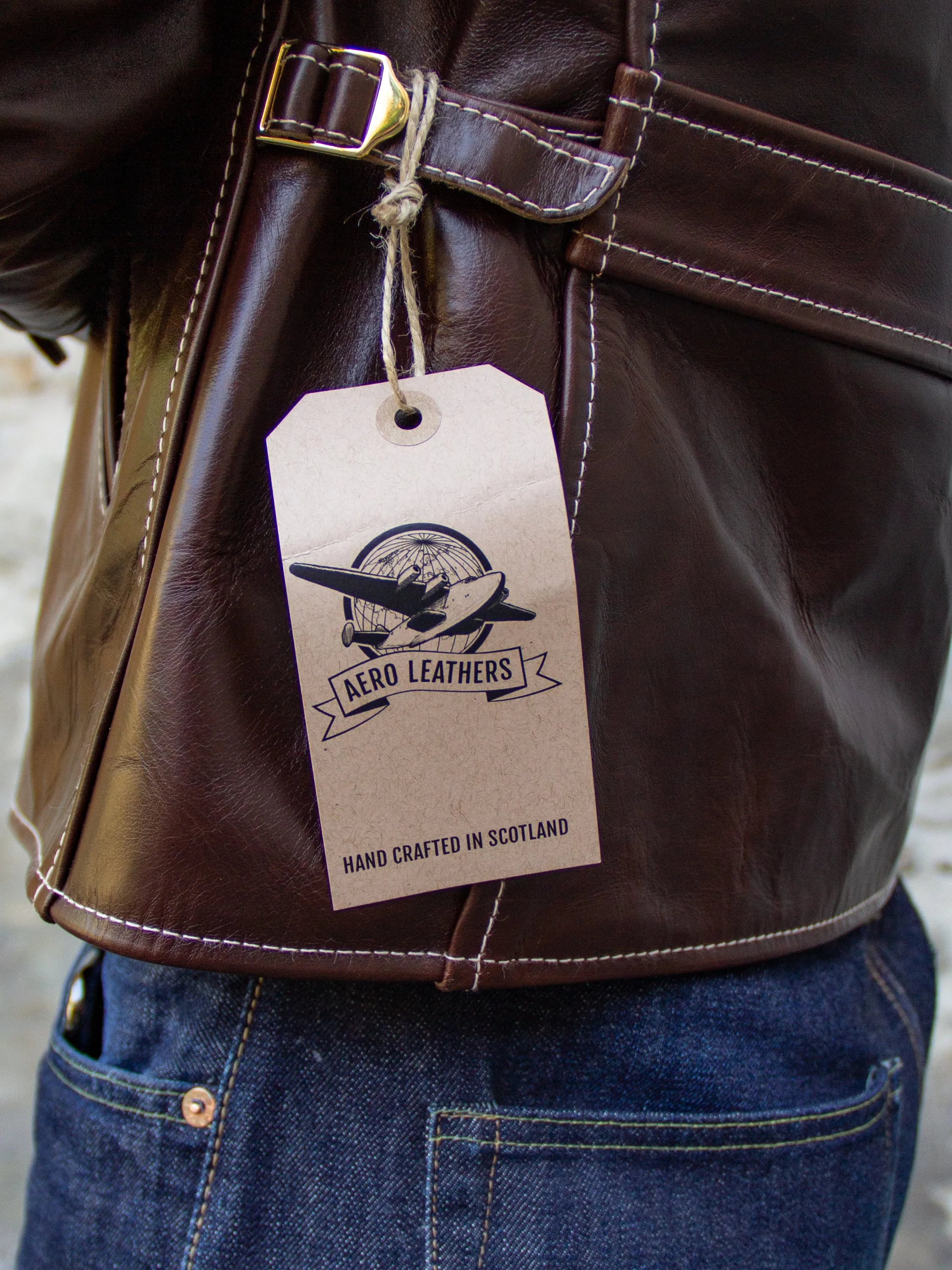 Aero x Wardrobe 19, Premier 1930's Half Belt, Brown Chromexcel Horse