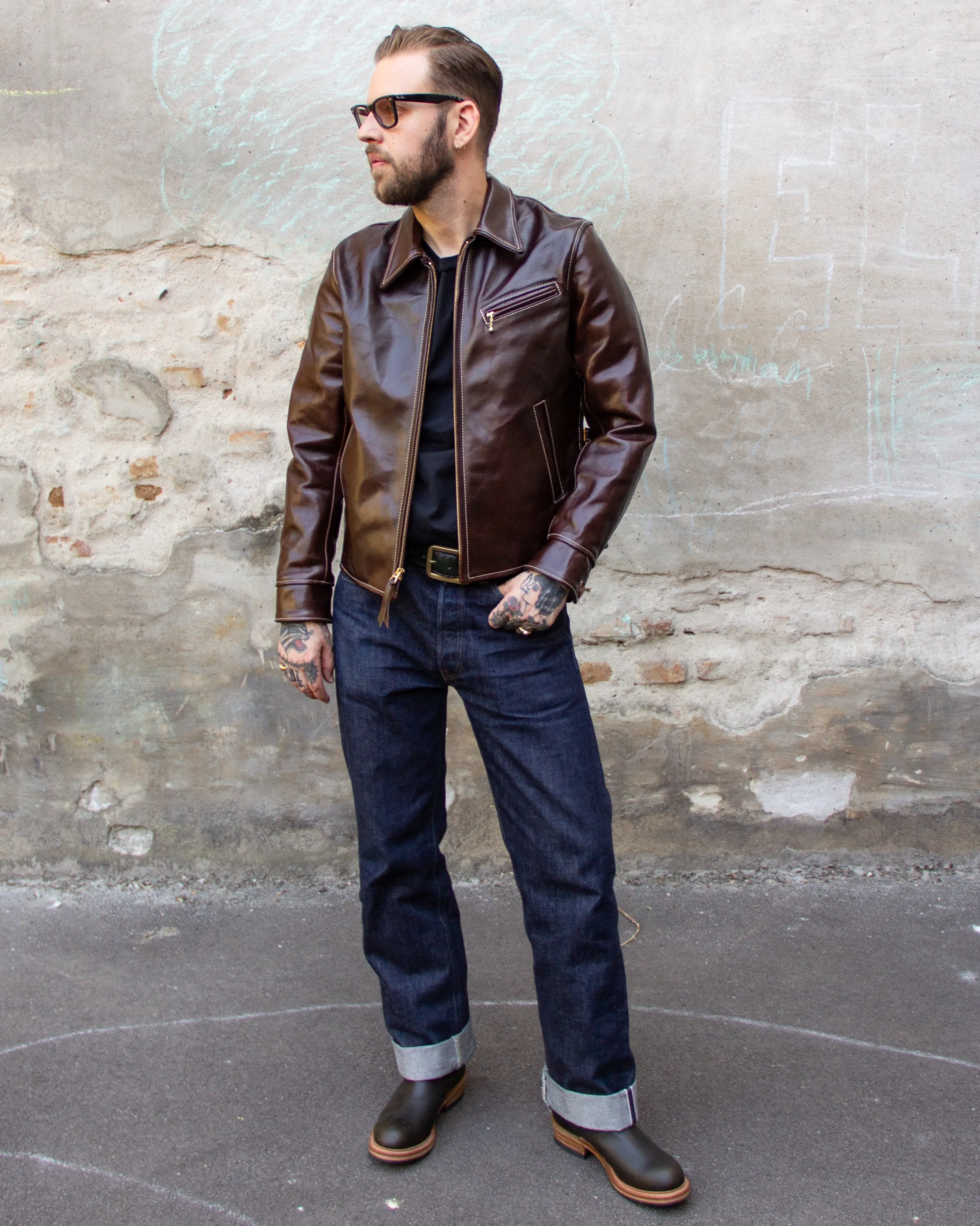 Aero x Wardrobe 19, Premier 1930's Half Belt, Brown Chromexcel Horse