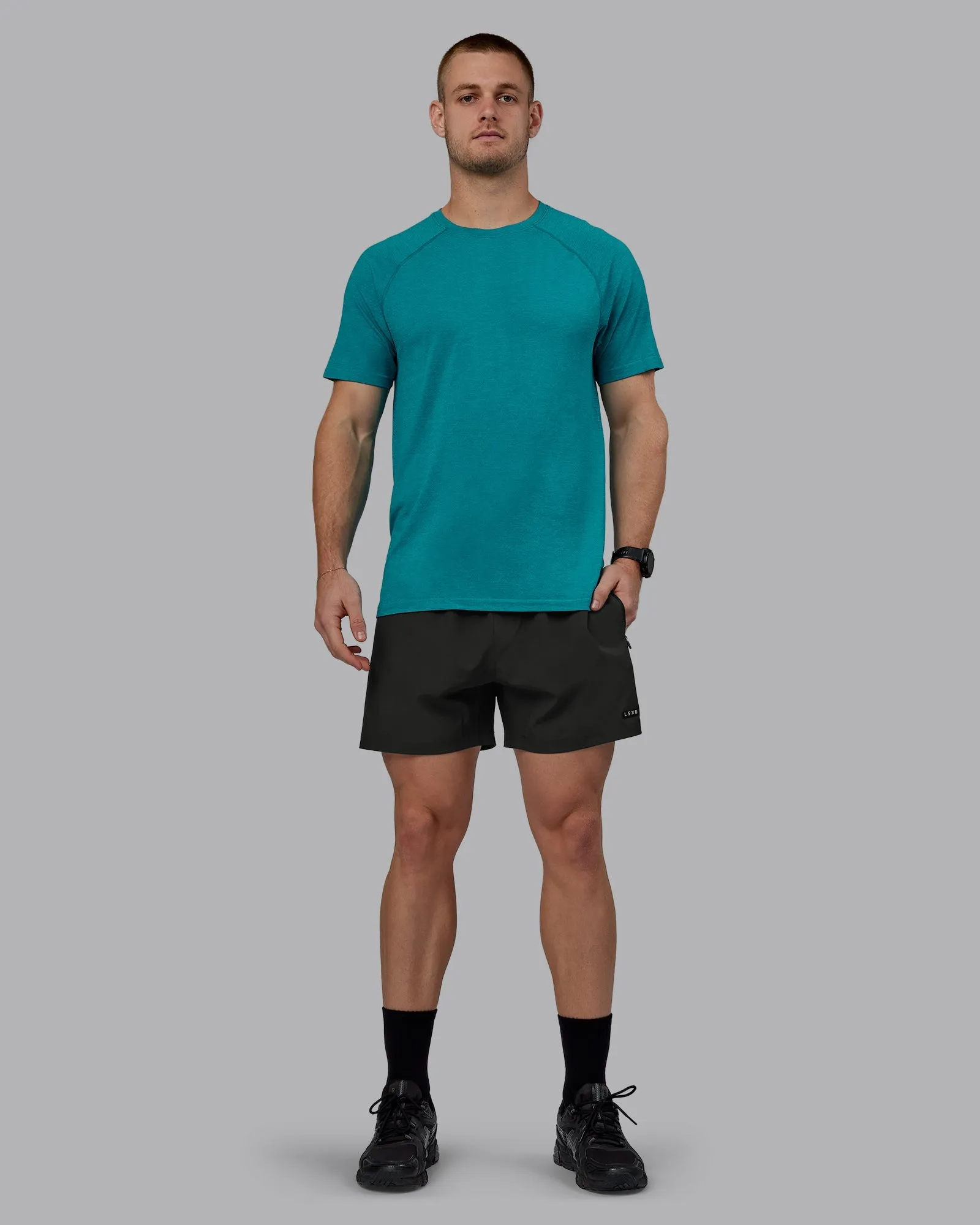 AeroFLX  Seamless Tee - Blue Bird Marl