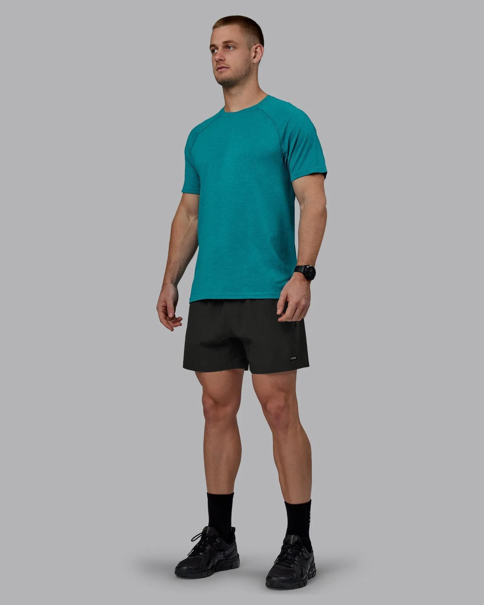 AeroFLX  Seamless Tee - Blue Bird Marl