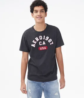 Aeropostale Aero 1987 Arch Logo Appliqué Graphic Tee