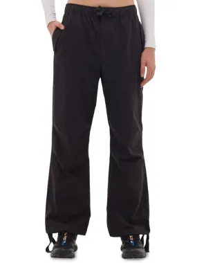 Aff Parachute Pants with Bench Drawstring, Black