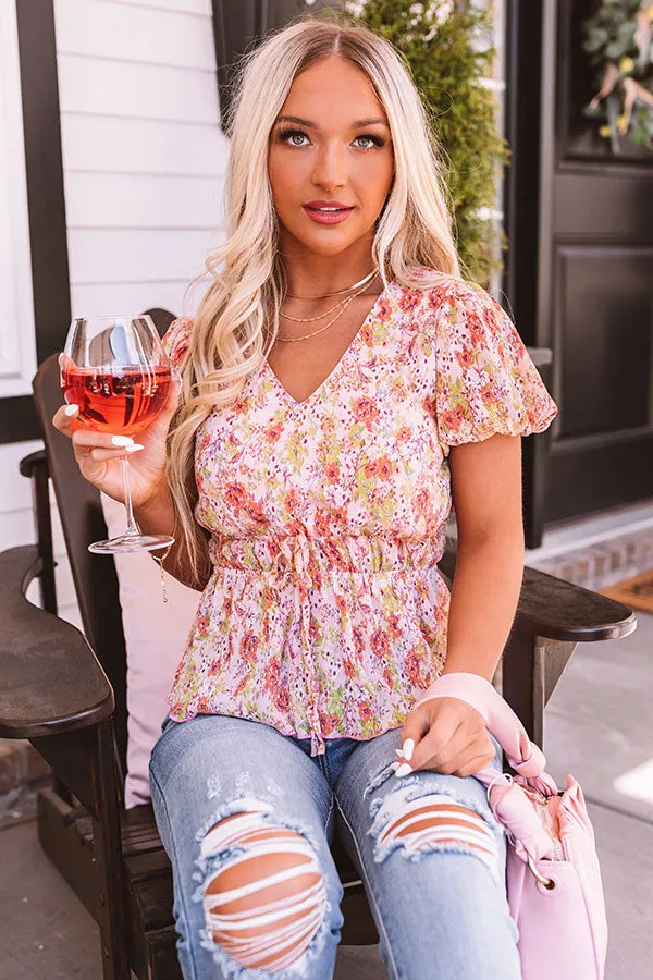 Agave Bloom Top In Pink