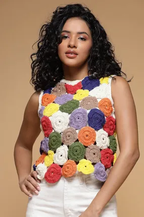 Ajoobaa "Circles" Crochet Top